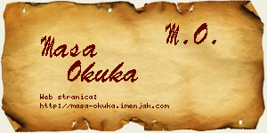 Maša Okuka vizit kartica